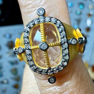 Gold overlay sterling Silver Statement Ring